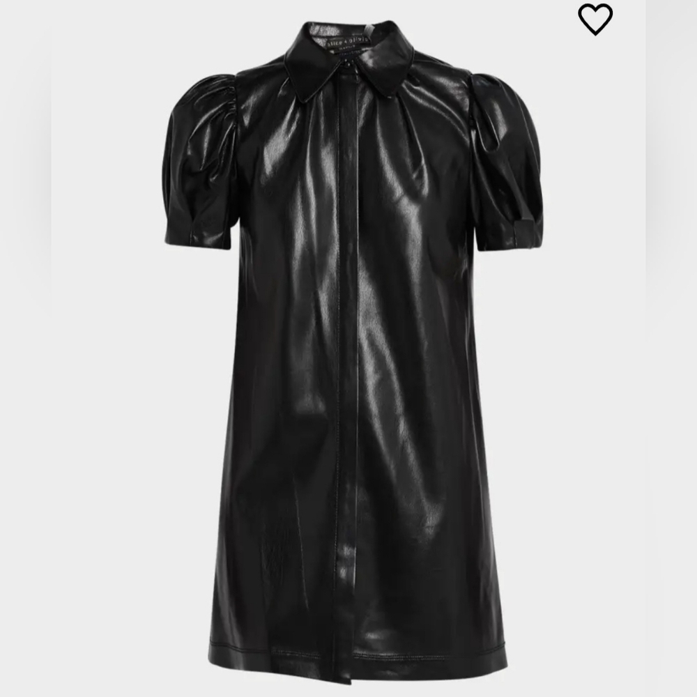 Alice + Olivia jem vegan leather mini shift dress - Picture 14 of 16